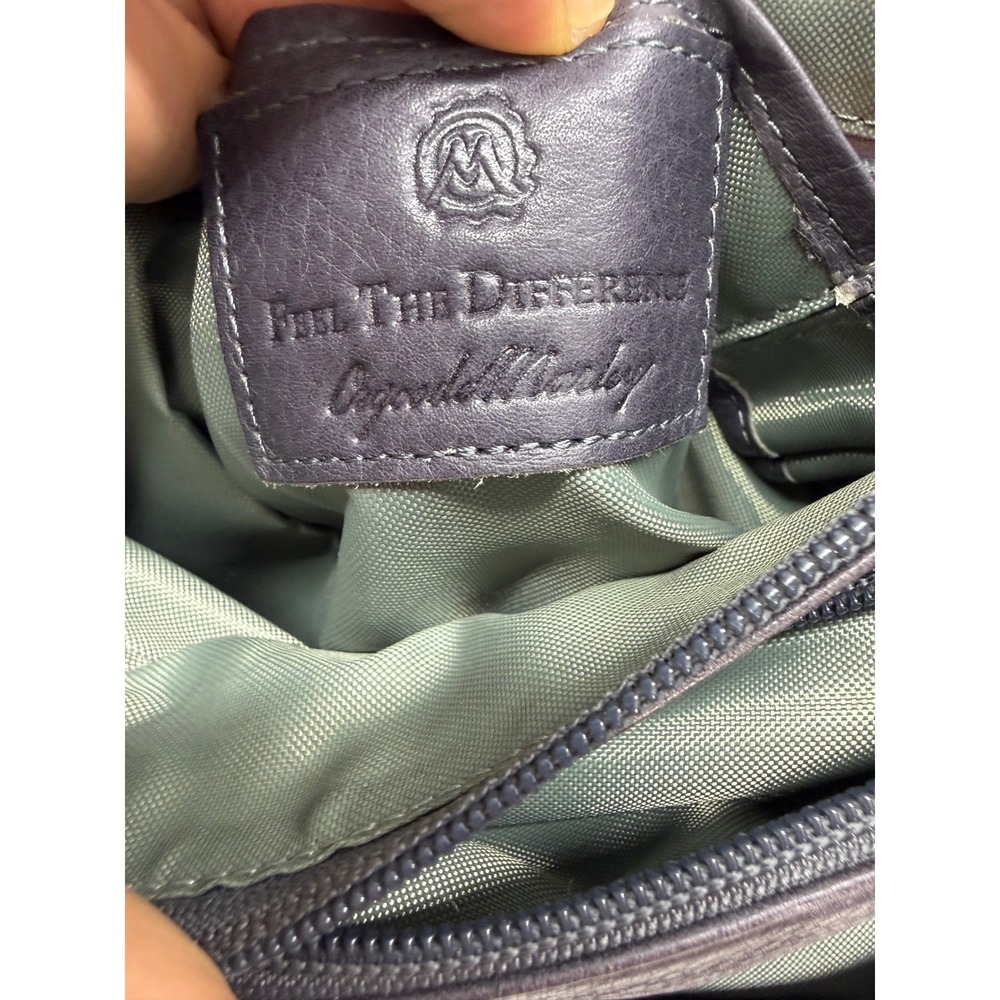 Osgoode Marley Plum Leather Crossbody Bag RFID Multi-Zip Messenger Purple - Picture 8 of 16